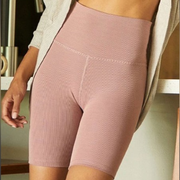 Beyond Yoga Pants - Beyond Yoga Ribbed Mauve Bike Shorts